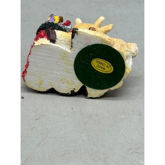 Christmas Holiday Collection Reindeer Figurine stocking drum bell bow red READ - Picture 4 of 5